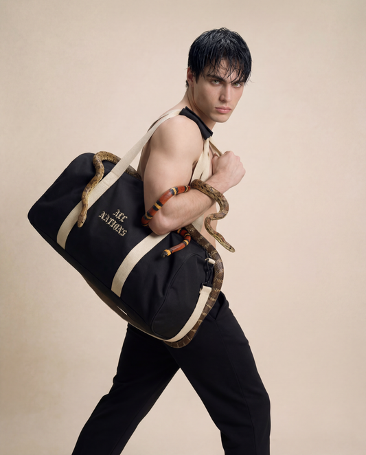 All Nations Black/Ecru Travel Bag